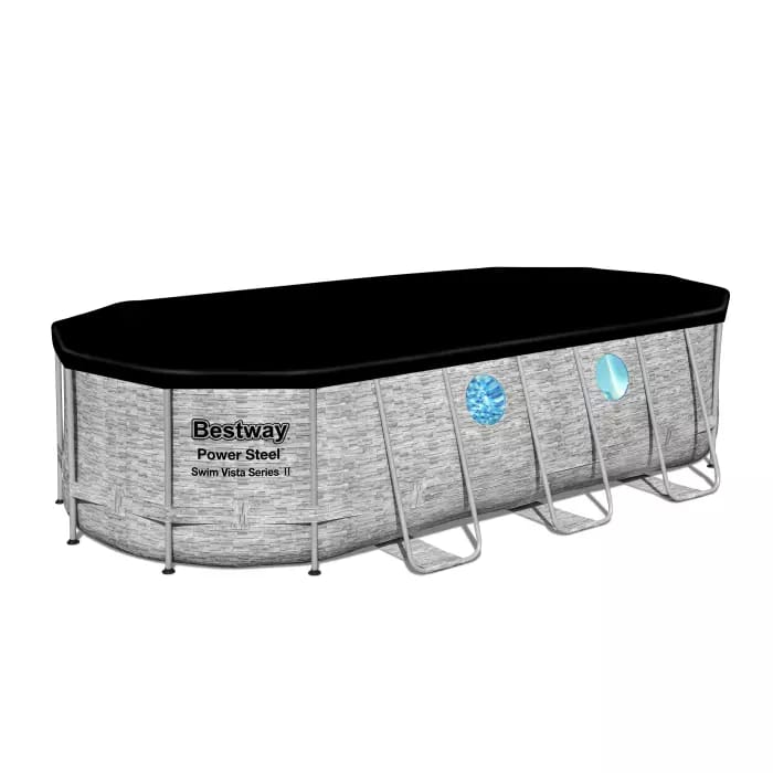 Каркасный бассейн Bestway 56716 BW, Power Steel 549х274х122см - 13430л, фильтр-насос, лестница, тент фото 4